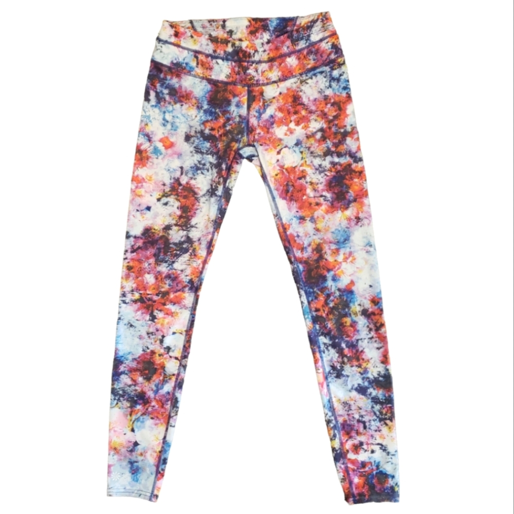 Athleta Hypersonic Sonar running Tights Leggings Ember Orange SZ S